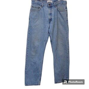 Levi's Men's Signature All Cotton Straight Leg Light Wash Distressed Blue Jeans